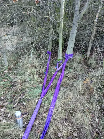 JV strana - vyvázání 3 stromků (3 + 2m spansetů) a 5m spansetů na hranu.